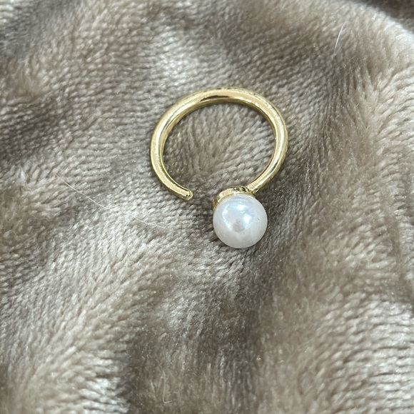 Fashion Ring Creative Gift Butterfly Pearl Drip Glaze Open Ring Female - Picture 3 of 5